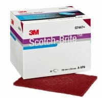 3M™ Абразивный материал в листах Scotch Brite (скотч-брайт) 158х224мм красный