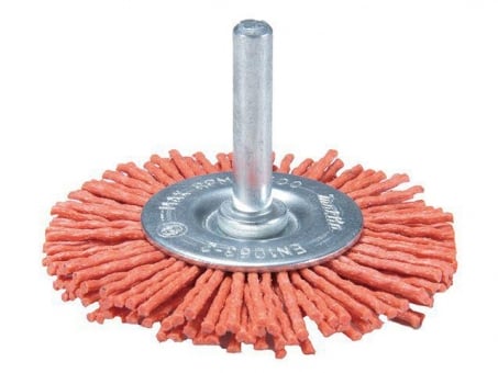 MAKITA Щётка-крацовка торцевая (дисковая) мягкая нейлоновая со стержнем 75 мм G80