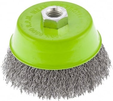 СИБРТЕХ Щетка для УШМ, 100 мм, М14, "чашка", витая проволока