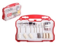 WORTEX Набор аксессуаров для гравера 20 предметов в боксе (для чистки/полировки)