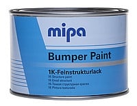 MIPA Структурная эмаль (краска) Bumper Paint по пластику (для бамперов), черная 0,5л