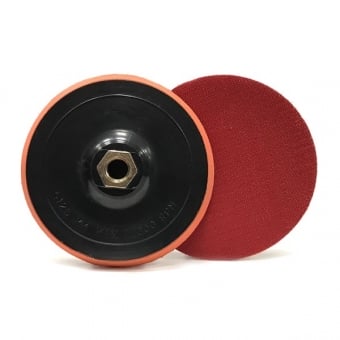 RoxelPro Тарелка (оправка) опорная с Velcro фиксацией для УШМ (125мм, М14 под ключ)