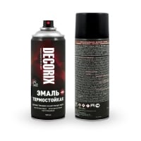 DECORIX Термостойкая краска TEMPERATURE (черный полуглянцевый) +400°С, в аэрозоле 520 мл