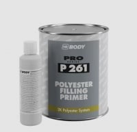 HB BODY Полиэфирный грунт-наполнитель P261, толстослойный 1л+0.05л.