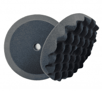 APP Круг полировальный поролоновый профилированный на липучке мягкий черный d=180мм