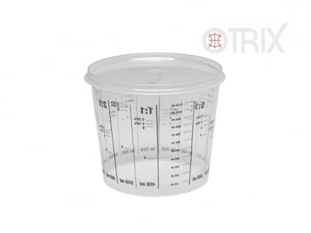 OTRIX Мерная тара (емкость, стакан) для смешивания краски, грунта, лака, с крышкой