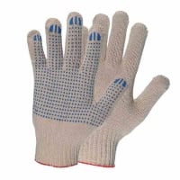 Перчатки рабочие ХБ 5 нитей 10 класс с ПВХ ТОЧКА