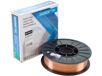 Проволока сварочная Solaris ER 70S-6 ф0,8мм (омедненная) 1кг