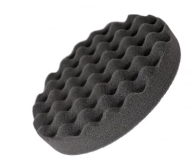 RoxelPro Поролоновый полировальник на липучке 150 х 30мм, мягкий, черный, рифленый