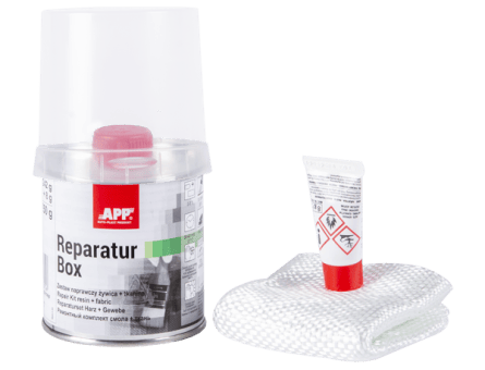 APP Ремонтный комплект (ремкомплект) Reparatur box (стеклоткань + смола + отв.) 0,25кг