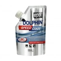 U-POL Шпатлевка быстросохнущая жидкая саморастекающаяся, DOLPHIN SPEED GLAZE, голубая, пакет, 440мл