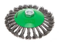 Щетка дисковая косич.125мм/M14 ВОЛАТ (для УШМ шлифмашины болгарки М14 получаша торцевая крацовка) (81060-125)