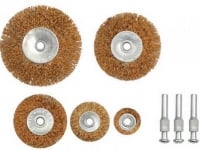 Набор щеток проволочных для дрели Vorel, 1/4", 5шт/уп (06990)