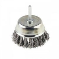 VOREL Щетка крацовка чашечная жесткая крученая 75 мм со стержнем