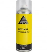 TOP.10 Refinish Высококачественный глянцевый прозрачный акриловый лак Optimal, в аэрозоле 520мл.