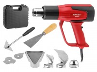 WORTEX Термовоздуходувка HG 6020-1 в чем. + набор сопл (2000 Вт, 2 скор., 350-600 °С, ступенч. рег.)