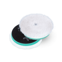 ZviZZer Полировальный круг из натурального меха на твердом THERMO WOOL поролоне 30мм (RO) 140/30/125, зеленый